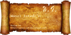 Wenzl István névjegykártya
