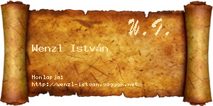 Wenzl István névjegykártya